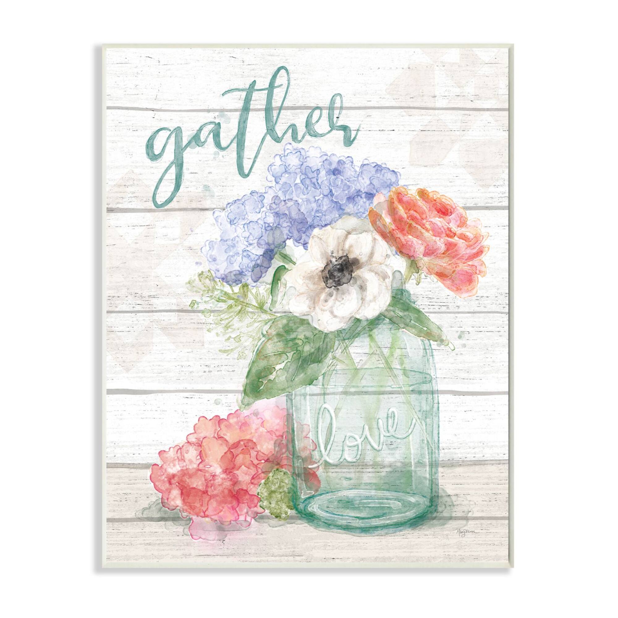 Stupell Industries Gather Love Wooden Wall Plaque